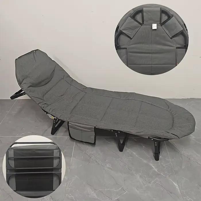 Lit pliant portable et multifonctionnel – Lit de sieste simple et rembourré pour un usage domestique