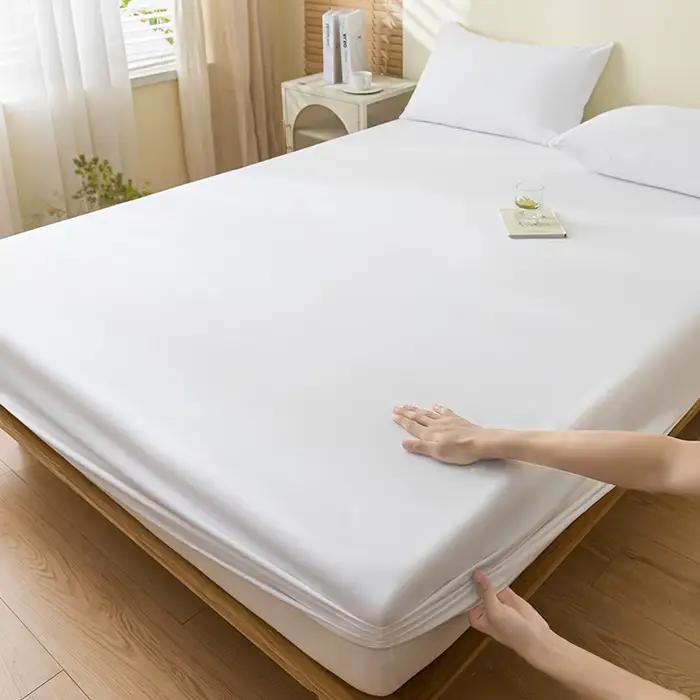 Protège-matelas 100 % imperméable, ajustable, antidérapant, drap-housse avec bande élastique pour li