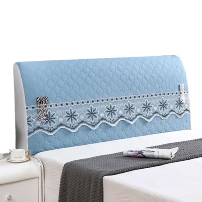 Housse de tête de lit élastique anti-collision, détachable, de luxe, douce, anti-poussière, tout com