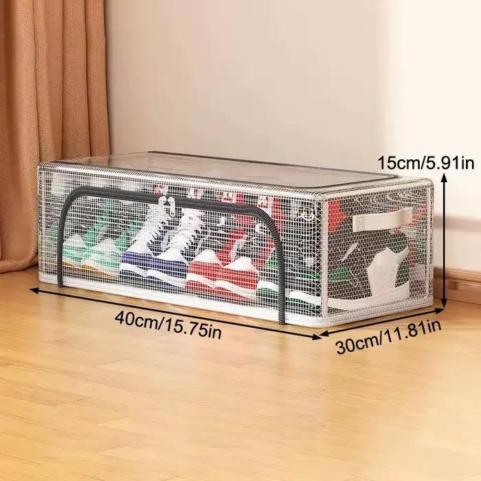 [CL]Boîte de rangement transparente pour chaussures de sport et talons hauts, pouvant être placée so