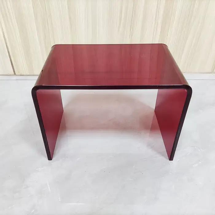 Meubles de maison simples et modernes, repose-pieds en acrylique translucide en forme de U, tabouret