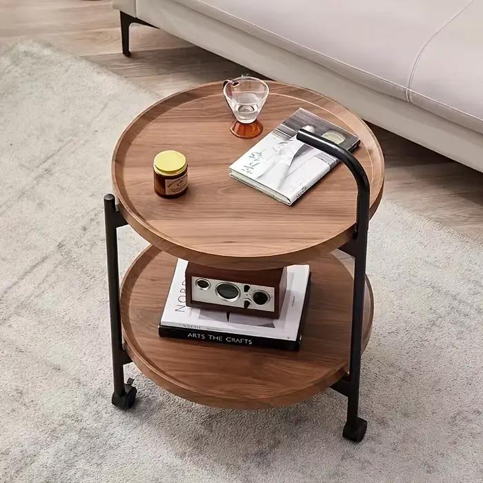 Table d'appoint roulante de style nordique, table de canapé avec roulettes - Convient à la décoratio