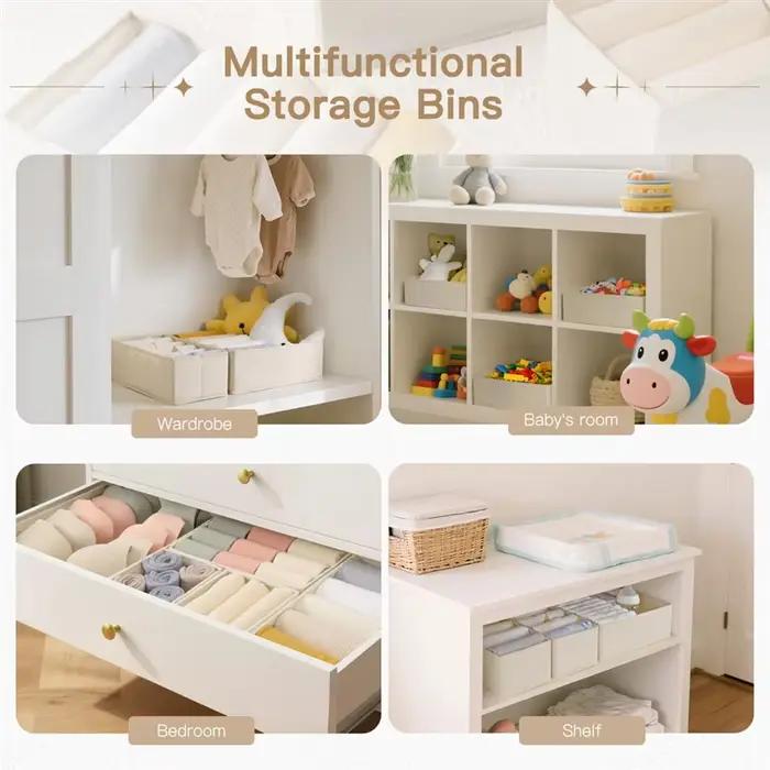 A19F-organisateur de tiroir pour vêtements, paquet de 14, organisateur de commode pour vêtements de 