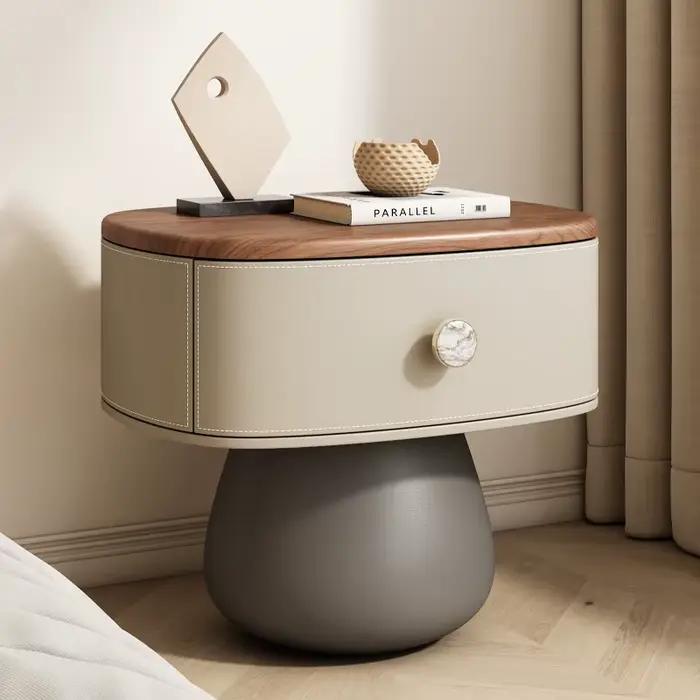 Table De Chevet Unique et délicate, Design De rangement, Table De nuit légère De luxe avec tiroirs, 