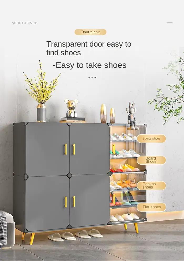 Armoires pliantes modernes de couloir de salon à la maison étagère de rangement de chaussures multic
