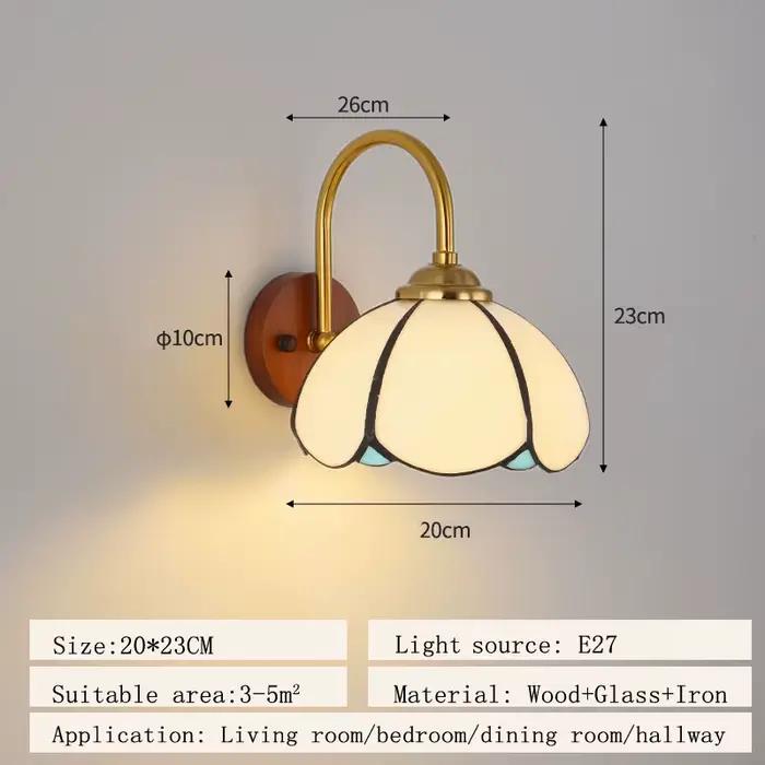 Abat-jour en verre créatif applique pour chambre chevet salon mur LED lumière hôtel intérieur décor 