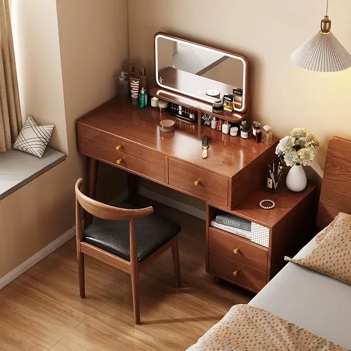 Table De vanité classique Premium avec tiroirs De rangement Table De vanité De Chambre à coucher à l