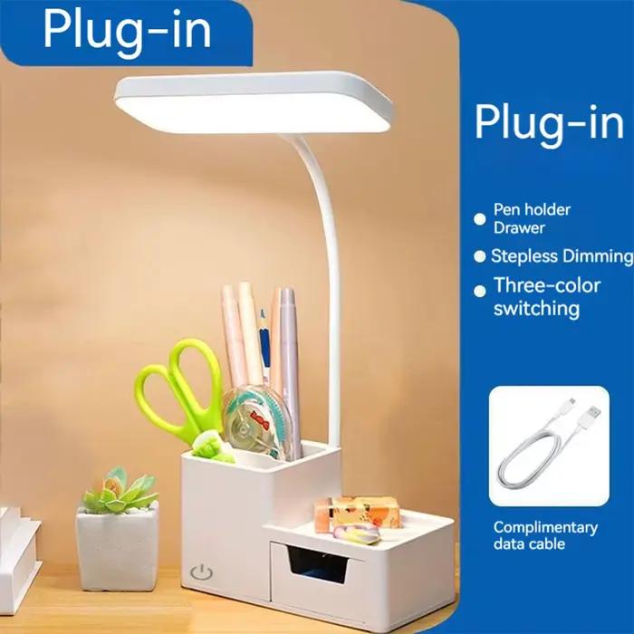 Tactile LED lampe de bureau 3 niveaux Dimmable veilleuse USB Rechargeable Protection des yeux pliabl
