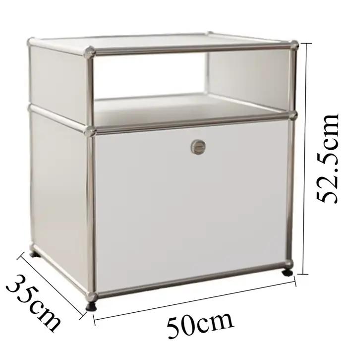 Tables de chevet modulaires en acier inoxydable, table de chevet de luxe pour chambre à coucher, meu