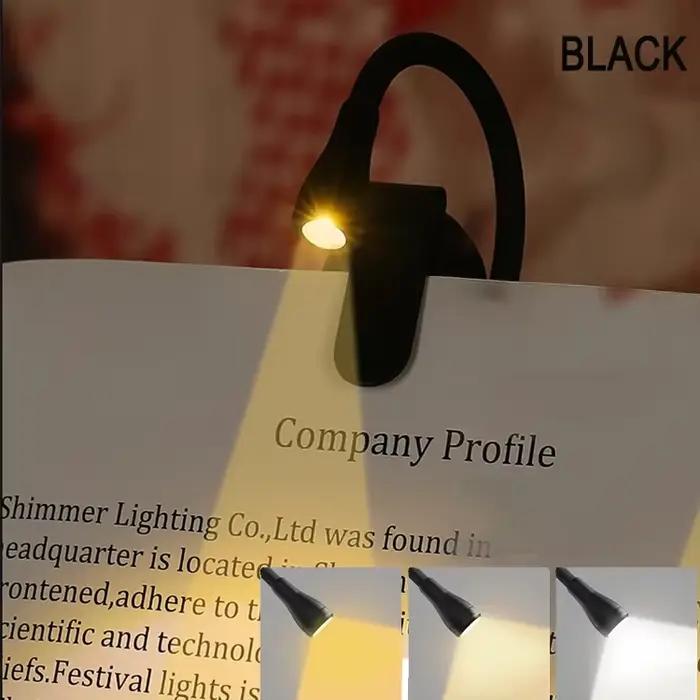 Lampe de lecture Led pour livres au lit, Rechargeable, 3 couleurs, luminosité continue, Clip sur lam