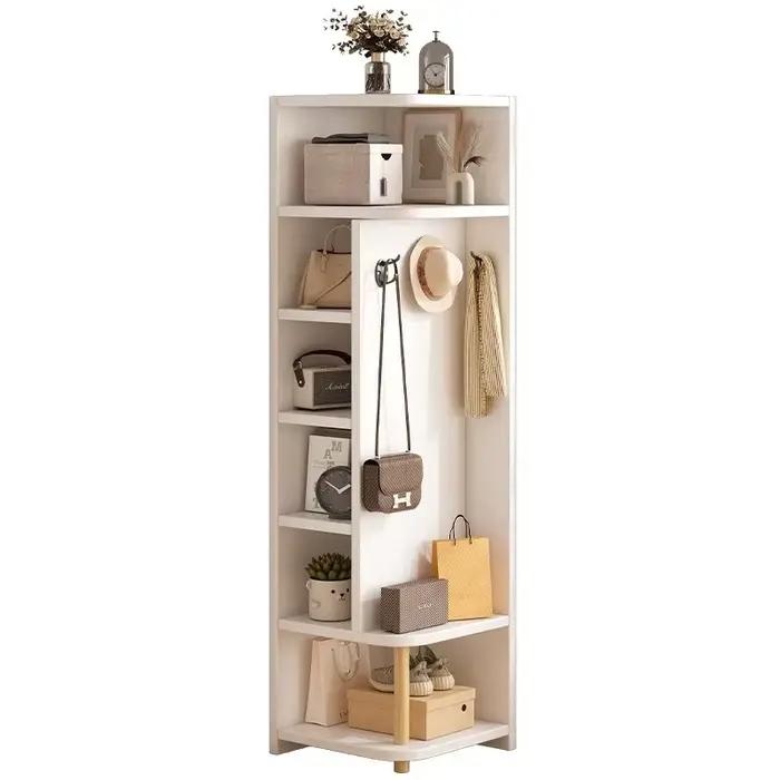 Armoire de rangement d'angle pour usage domestique, foyer simple, porte-manteau, vitrine murale d'an