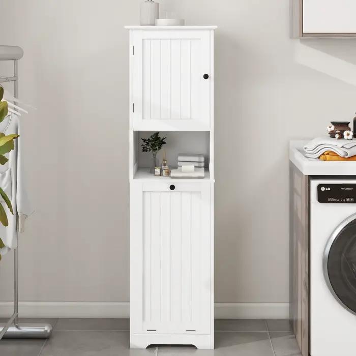 Armoire à linge blanche à une seule cellule, solide et durable, à la mode