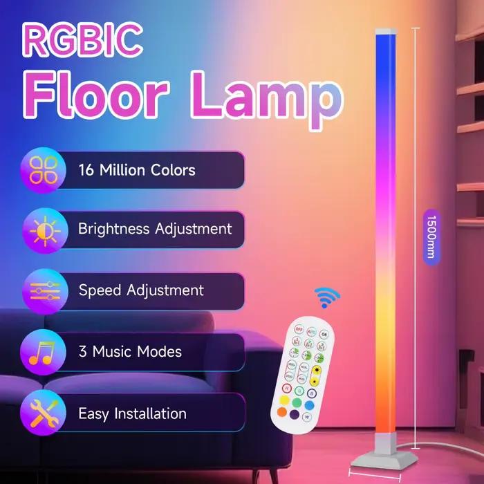 Lampe sur pied LED à intensité variable, lampe de chevet pour chambre à coucher, lampe sur pied LED 
