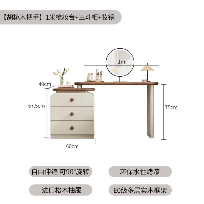 Coiffeuse De luxe moderne Design tendance Style crème Glamour vanité Table gain De place Tocador De 