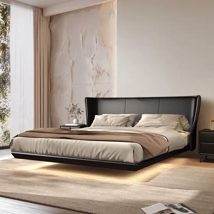 Cadres de lit modernes pour adultes, plateformes de luxe, têtes de lit King Size, lit double Monster