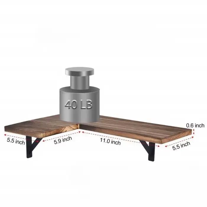 Étagère d'angle personnalisée, prix d'usine, facile à assembler, étagère murale pour chambre à couch