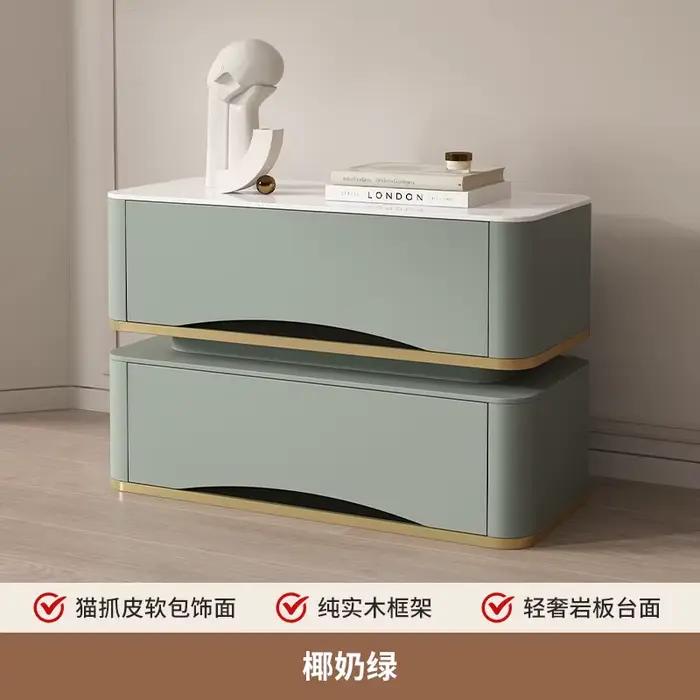 Table de chevet moderne de luxe, design italien tendance, tables de chevet simples de qualité supéri