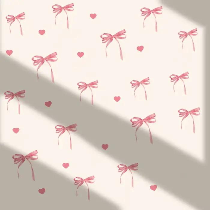 Autocollants muraux créatifs pour chambre à coucher, 1 pièce, nœud rose, amour libre, pour garde-rob