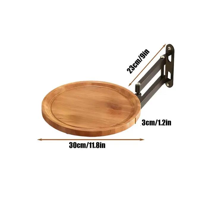 Table murale pliante pour lit, bureau mural rétractable, petit bureau rond, plateau mural, support d