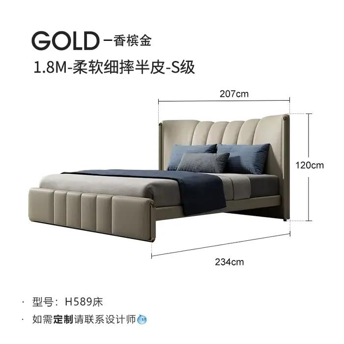 Lits de luxe pour salon et chambre à coucher, plateforme, taille complète 180x200, lits de princesse