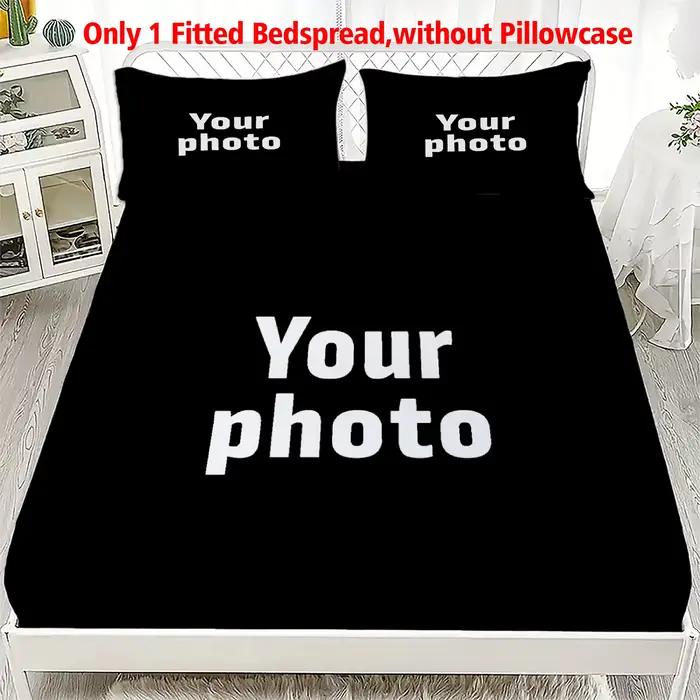 Drap-housse personnalisé avec Photo de téléchargement, drap de lit personnalisé pour la décoration d
