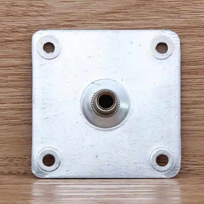 4 plaques de fixation d'angle pour meubles de 1,5 mm, 7x7 cm, support de montage pour pieds de table