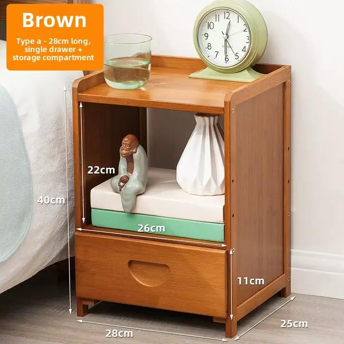 Table de chevet simple en bois massif, petite armoire à tiroirs multicouches, armoire de rangement d
