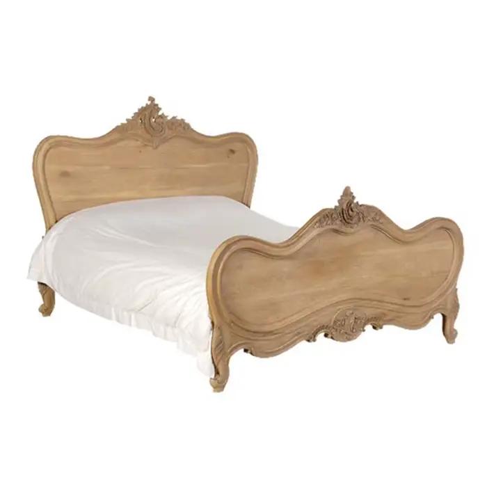 Meubles en bois lits dormir pour chambre hôtel appartement et Villa gravé solide pleine bois de teck