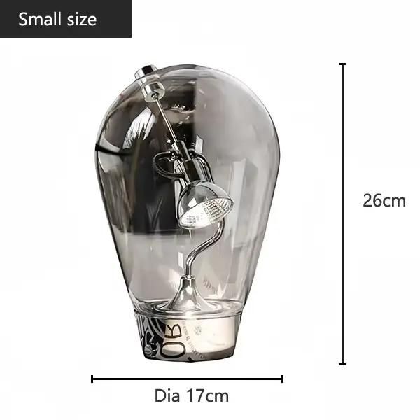 Lampe de bureau en verre de luxe italien, design créatif, bureau, chambre à coucher, chevet, lampe d