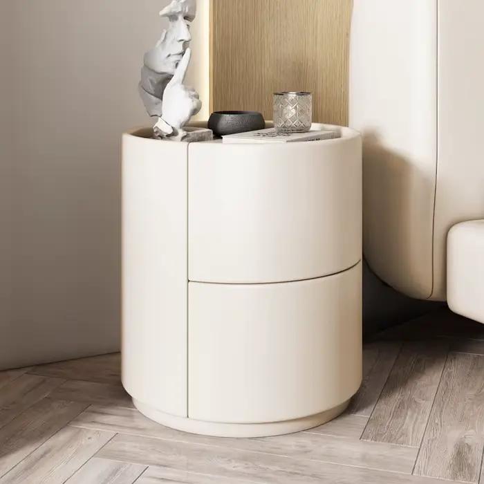 Avec rangement tables de chevet étroites rondes avec tiroirs chambre Design tables de nuit grande Ta