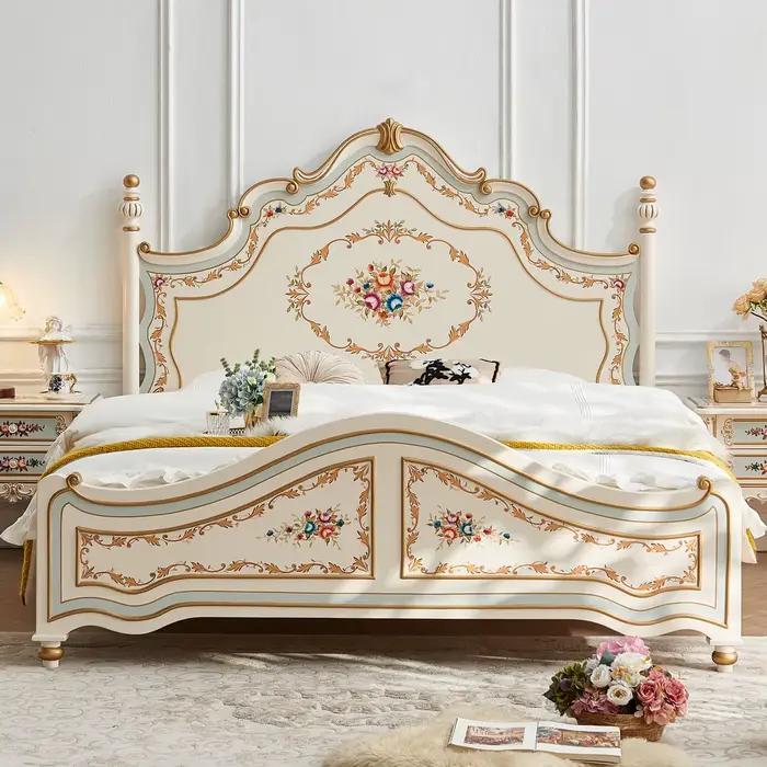 Lit capitonné avec pieds, organiseur intégré, tête de lit double, lit fantaisie, taille Queen, lit m