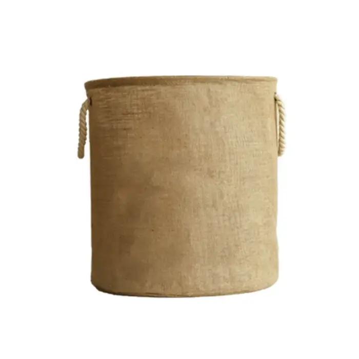 Panier à linge imperméable en coton et lin, grande capacité, pliable, organisateur d'articles divers