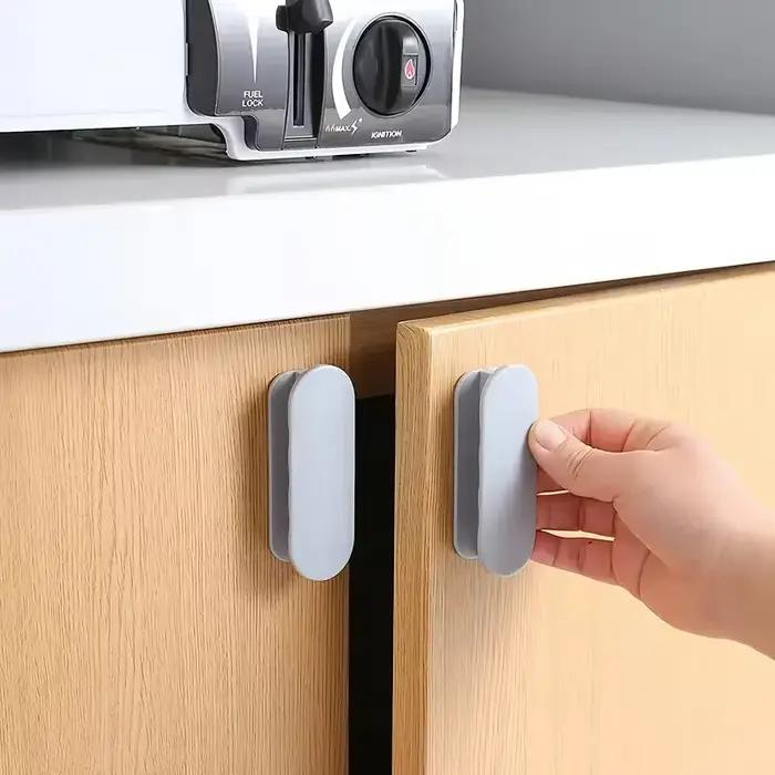 2 pièces poignée auto-adhésive armoire fenêtre tiroir porte armoire poignée ouverture porte coulissa