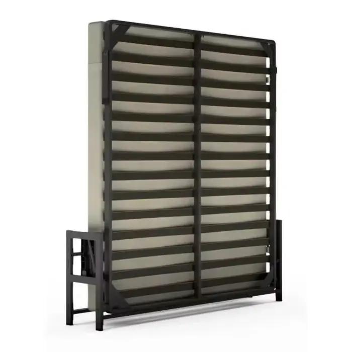 Cadre de lit manuel facile à installer, fonctionnement nervuré, pliable, mur GNE, mécanisme de lit, 