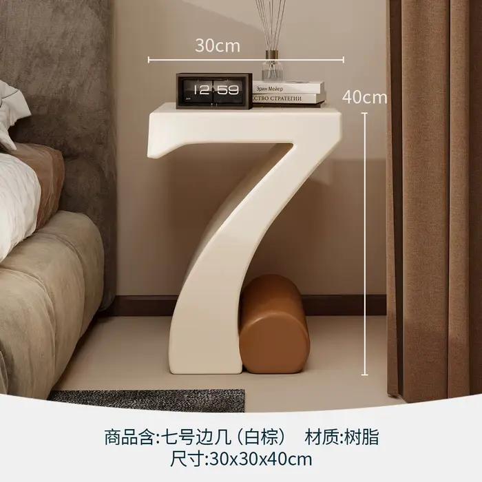 Table de chevet pour petite chambre à coucher, Style crème Vintage français, support de rangement cr