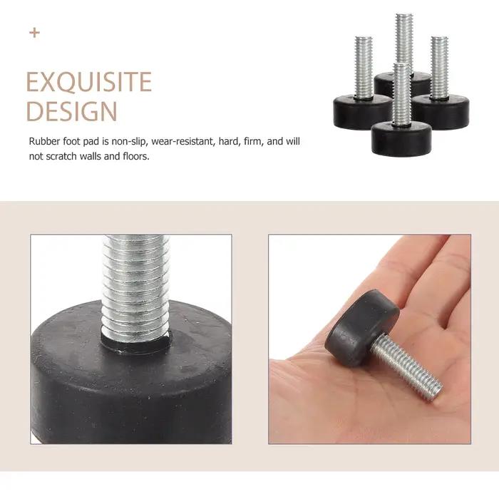 Niveleurs de meubles pieds en caoutchouc réglables, vis M8 de 25mm, robustes, antidérapants, Absorpt