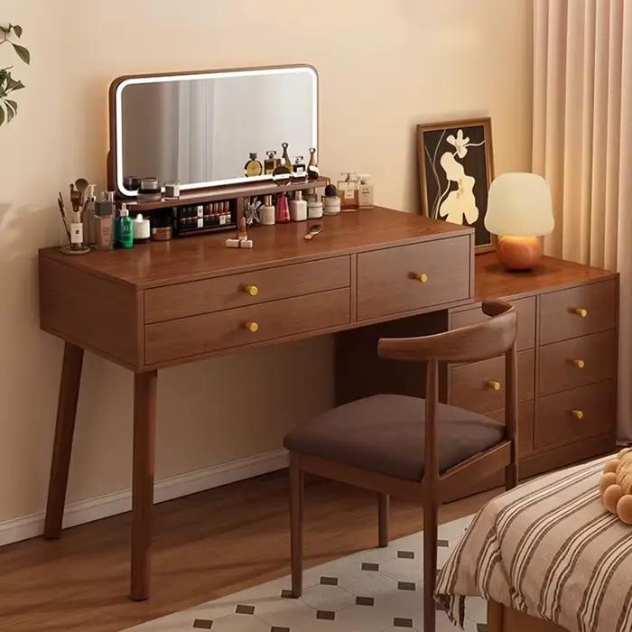 Table De vanité classique Premium avec tiroirs De rangement Table De vanité De Chambre à coucher à l