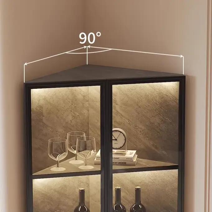 Armoire en fer, rangement en métal, vitrine de whisky, présentoir à vin, Bar à liqueur, armoires ouv