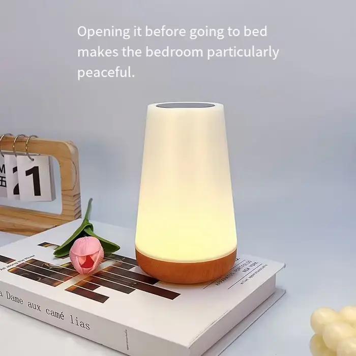 Veilleuse de chambre à coucher, lampe tactile à intensité variable, 13 couleurs et 5 niveaux de lumi