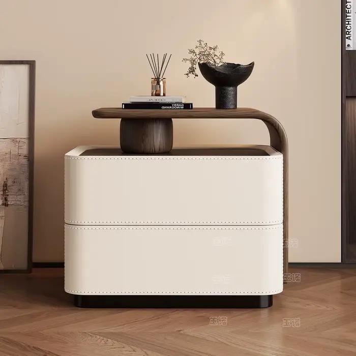 Table de chevet moderne de rangement, style nordique, esthétique vintage, tendance, meuble de chambr