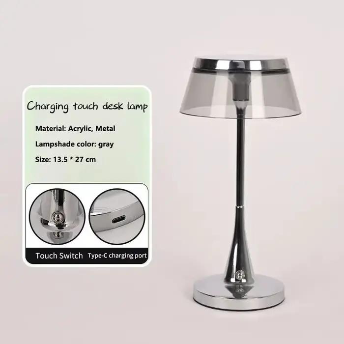 Lampe de Table en verre créative nordique interrupteur tactile veilleuse barre chambre lampe de chev
