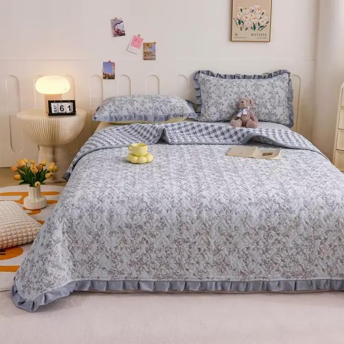 Housse de lit matelassée en velours pour l'hiver, couvre-lit simple/Double, drap de lit pour chambre