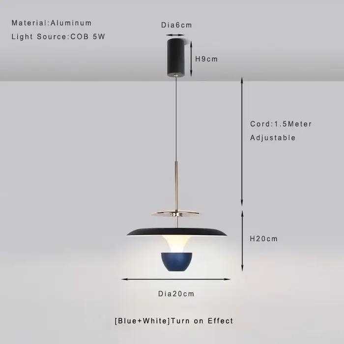 Chevet minimaliste LED lustre moderne créatif Restaurant chambre cuisine réglable suspension lampe d