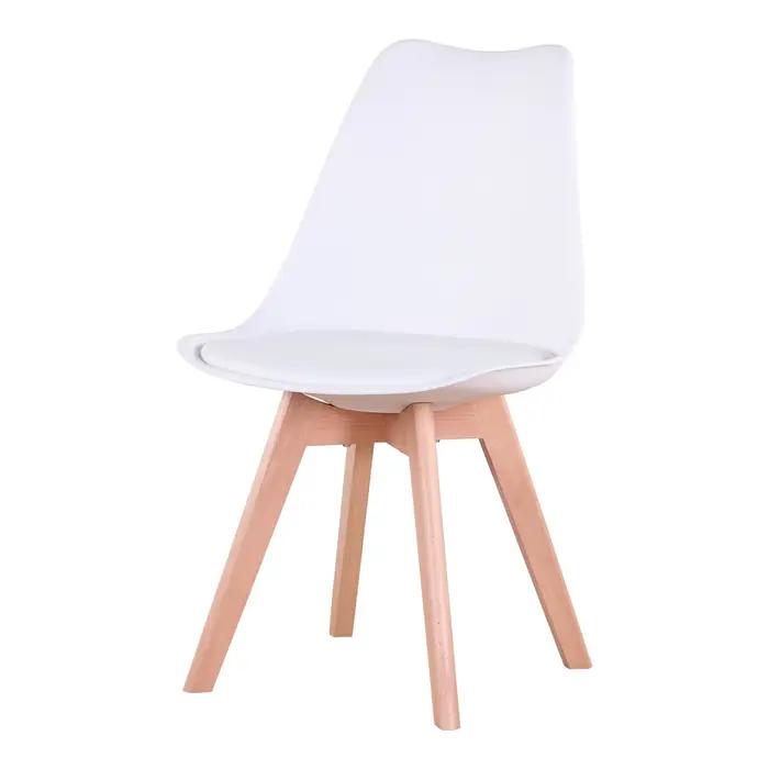 Ensemble de 6 chaises de salle à manger modernes et minimalistes, siège rembourré en PU, pieds en bo