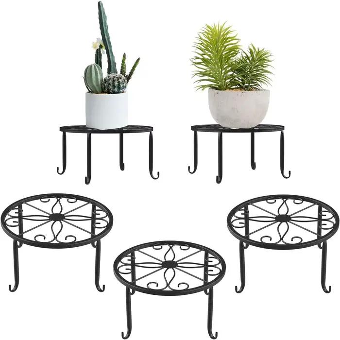 Étagères à plantes en métal, support rond creux pour Pot de fleur, protection du sol, étagère pour P