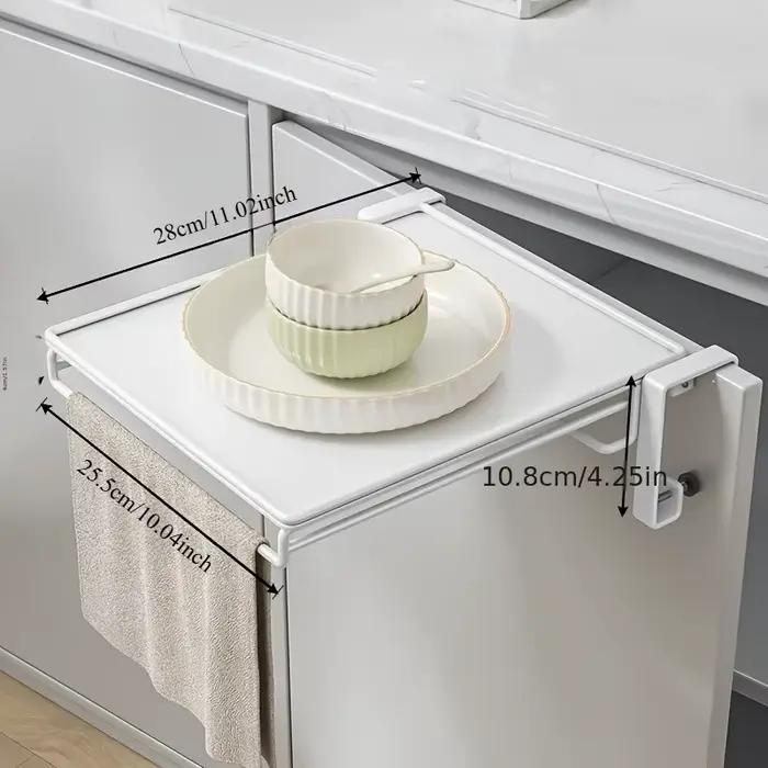 Étagère pliable pour porte d'armoire – Rangement de comptoir et panneau de séparation, gain de place