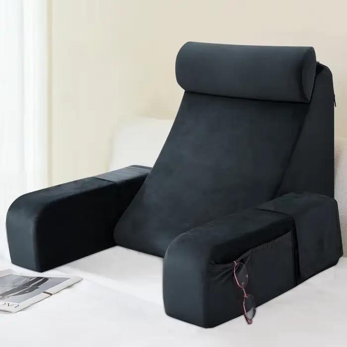 Coussin de dossier pour lit, idéal pour s'asseoir, coussin de soutien pour se reposer/jeux/lecture/é