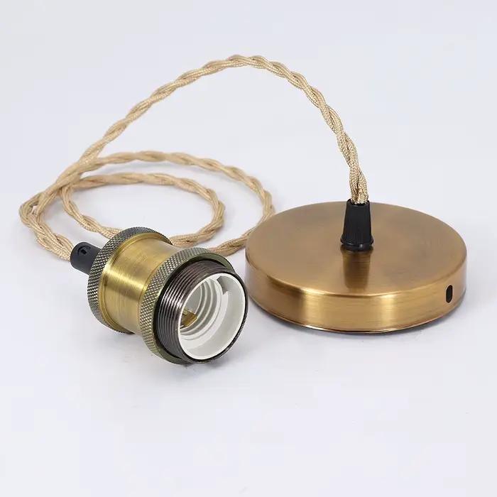Douille de lampe vintage à vis E27, support d'ampoule Edison 110V 220V, lampe suspendue industrielle