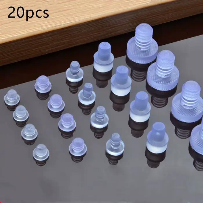 Bouchons de trou de vis en caoutchouc transparent, anti-collision, pare-chocs de porte d'armoire int