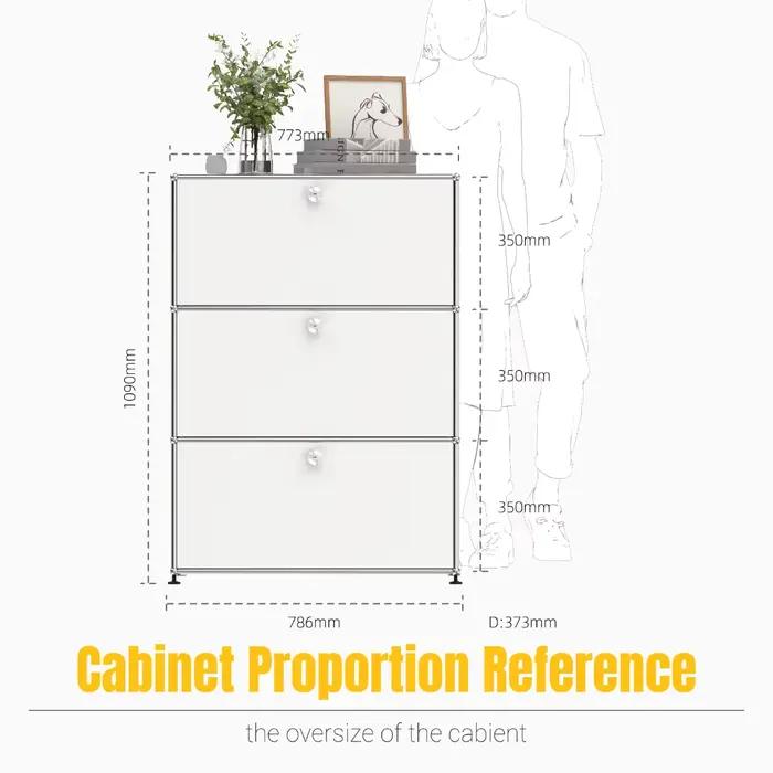 Meubles modulaires |   Armoire de rangement 1x3 |   Avec 3 portes rabattables |   Personnalisation p